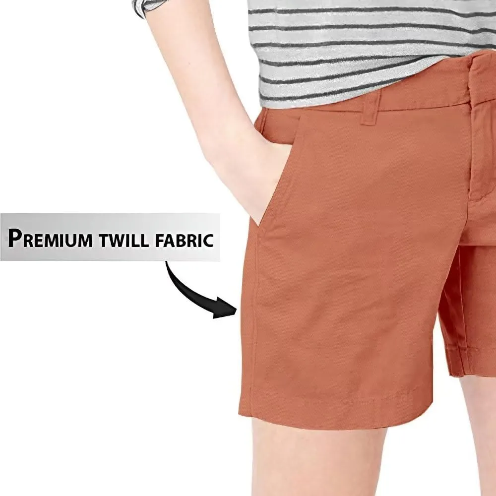Hybrid & Company Womens Bermuda Walking Shorts Stretch 7 inch Inseam Super Comfy
