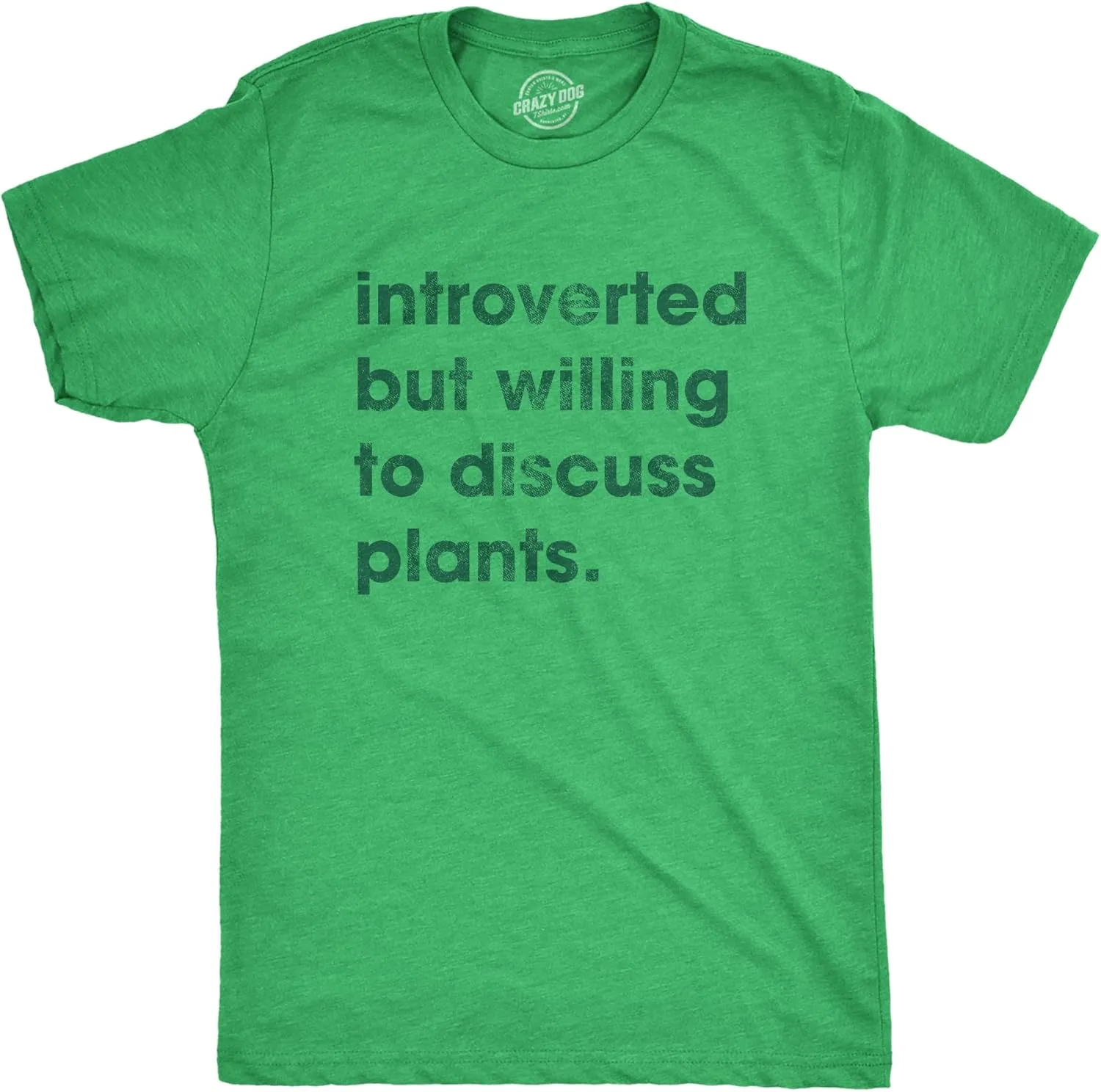 Mens Introverted But Willing to Discuss Plants T Shirt Funny Gardening Tee