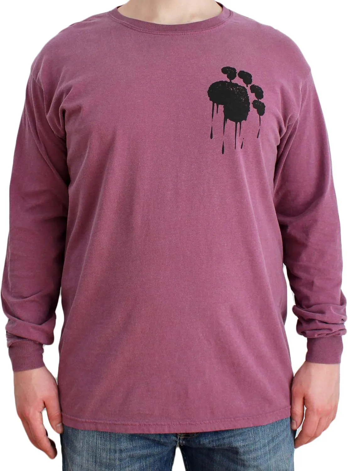 Paw Addict Long Sleeve Graphic Tshirts | Paw Flag Rescue Cross Novelity Shirt for Cat & Dog Lovers