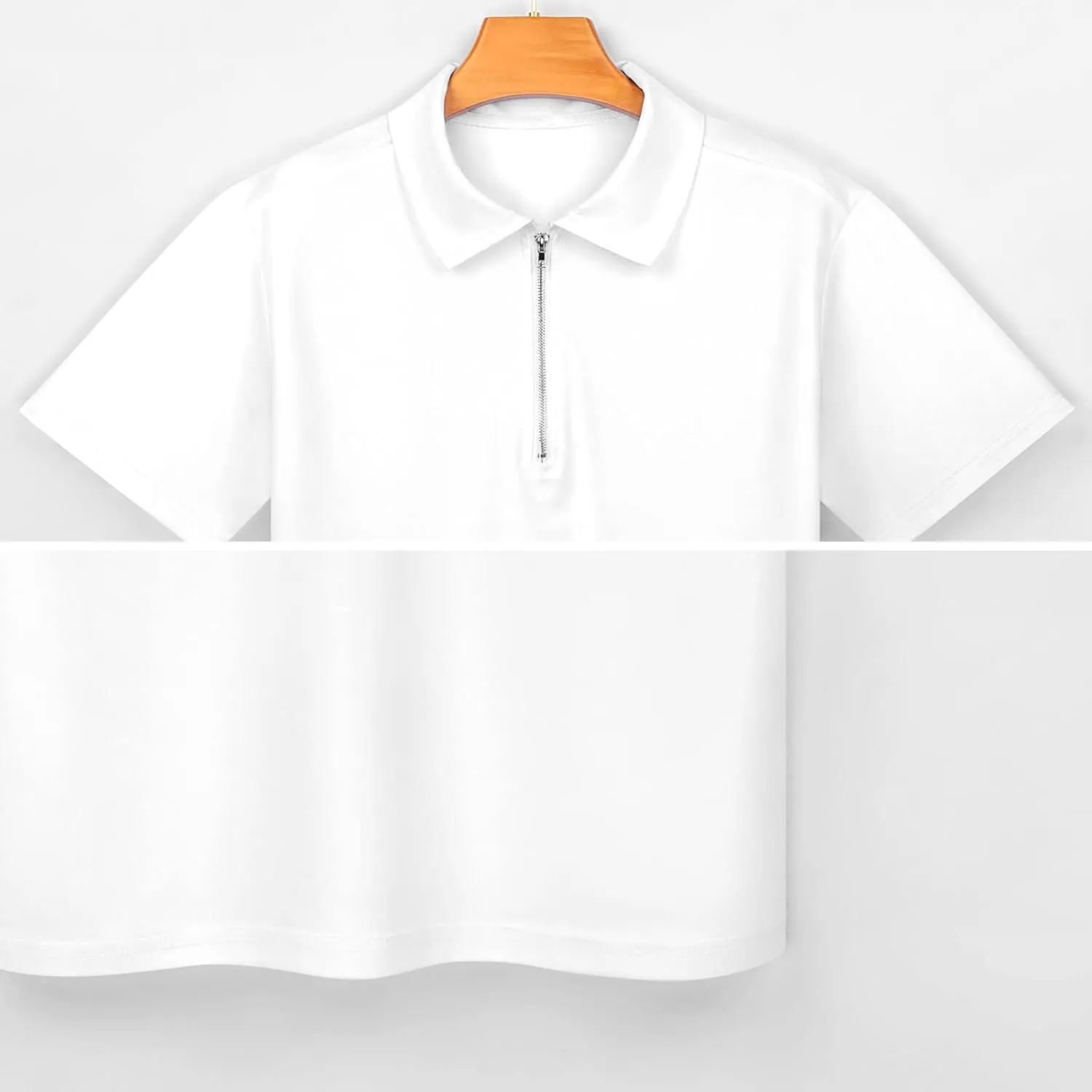 Plant Trendy Polo Shirts for Men Short Sleeve Lapel Collar Zipper T-Shirts Outdoor Sports