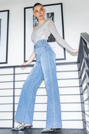 Stud Wide Leg Jeans