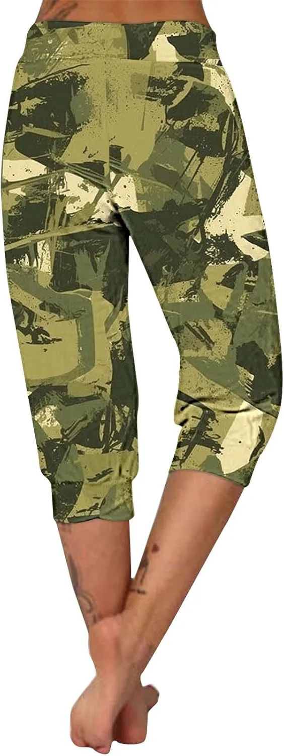TANGNADE Women's Summer Capri Sweatpants Joggers Casual Sports Cropped Lounge Pants High Waisted Athletic with Pockets