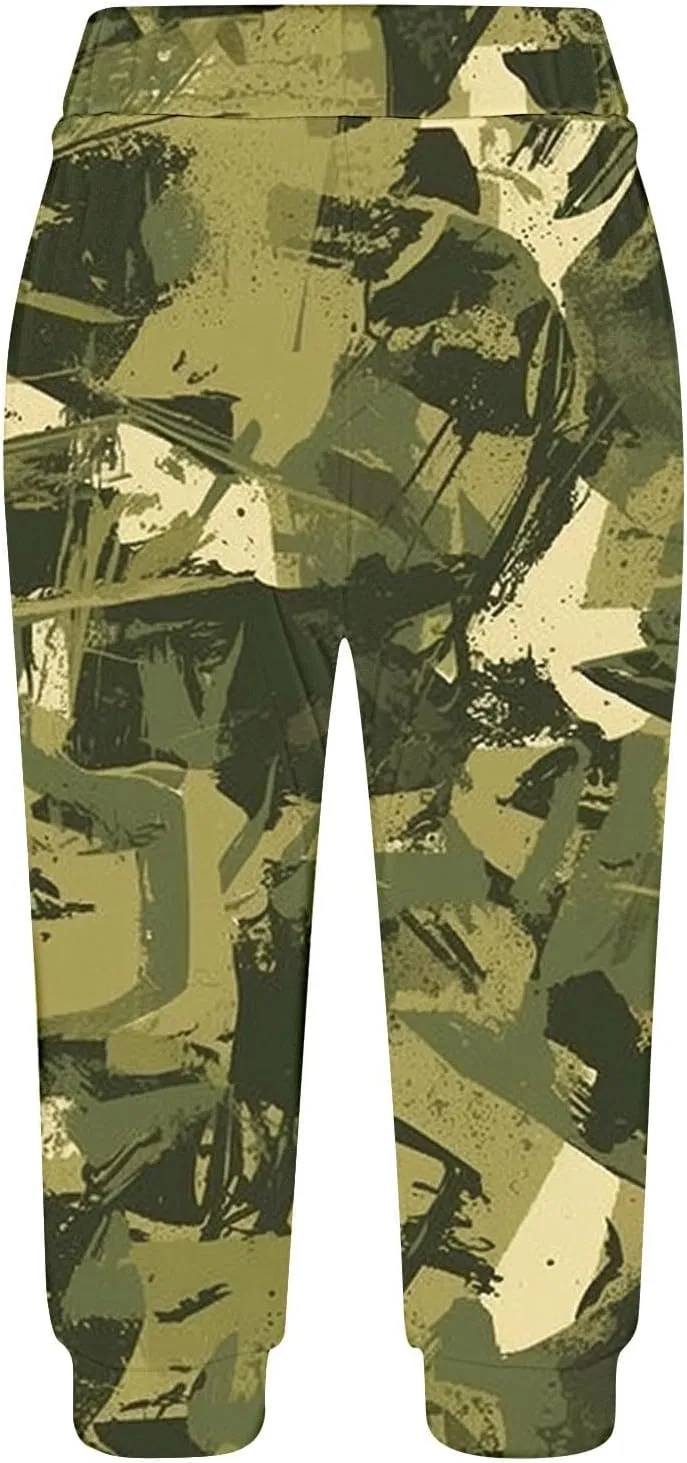 TANGNADE Women's Summer Capri Sweatpants Joggers Casual Sports Cropped Lounge Pants High Waisted Athletic with Pockets