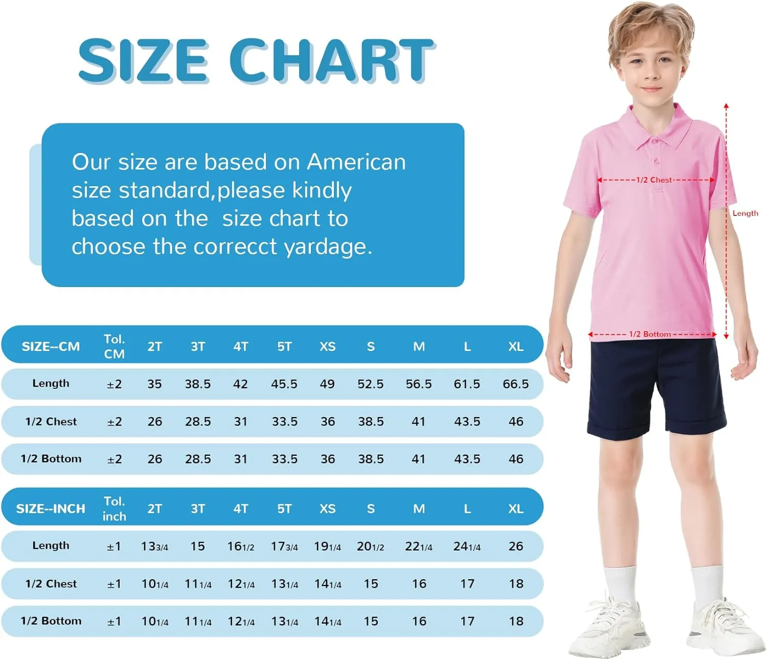 Toddler to Youth Stain Resistant Polo Shirts Kids Collared Golf T-Shirt School Uniform for Boys and Girls