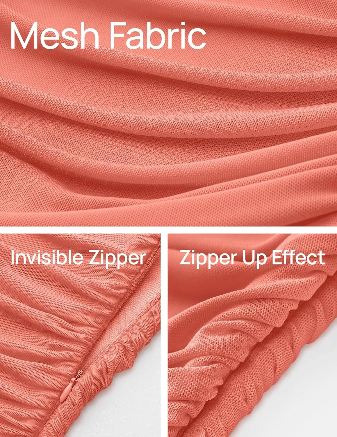 ZESICA Women's One Shoulder Summer Dress Sleeveless Mesh Ruched Bodycon Sexy Formal Cocktail Midi Dresses